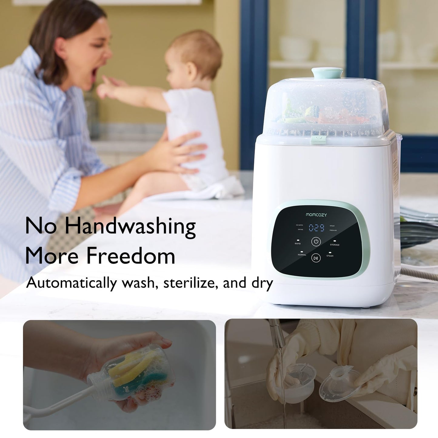 Baby Bottle Washer & Portable Breast Milk Cooler