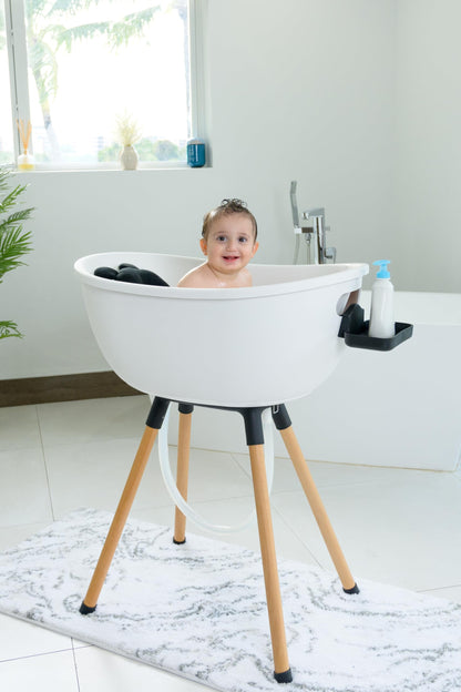 3-Stage Baby Bathtub With Wooden Stand