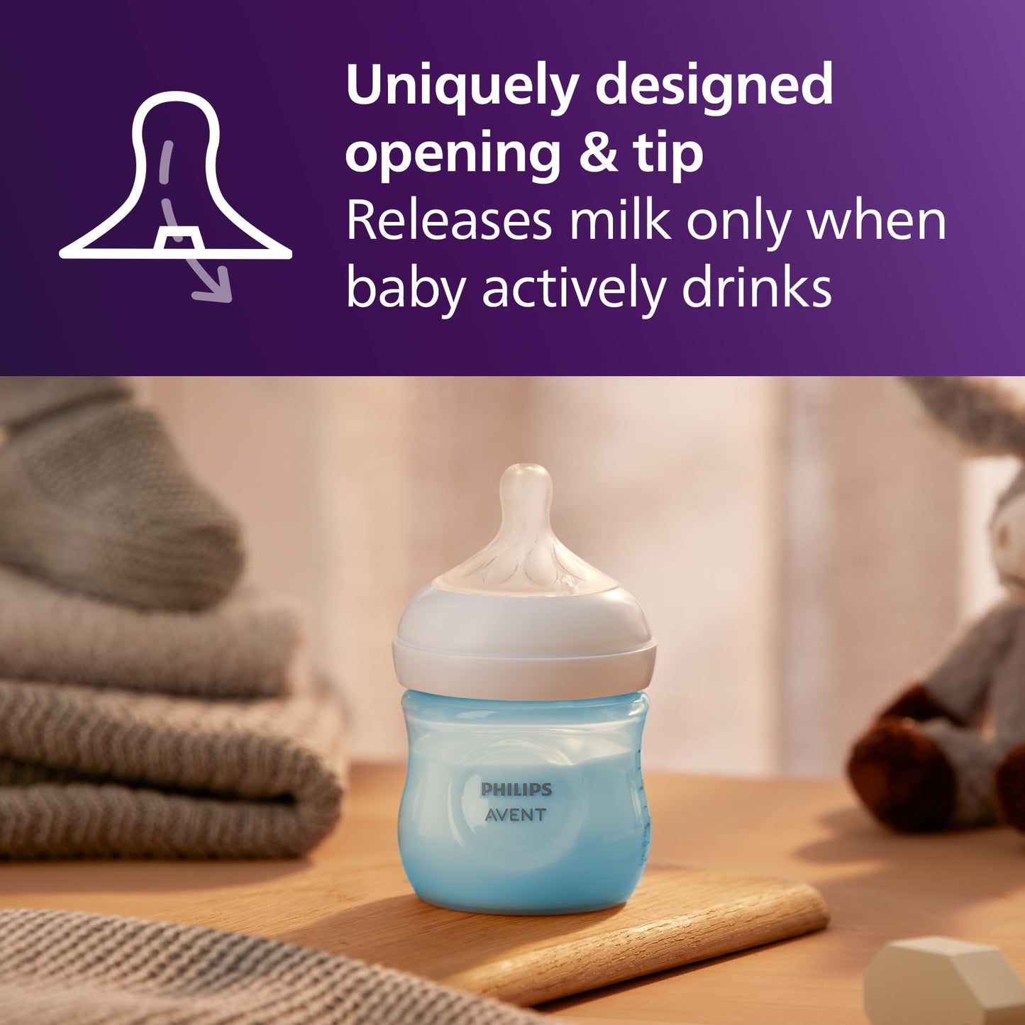 Natural Baby Bottle with Natural Response Nipple