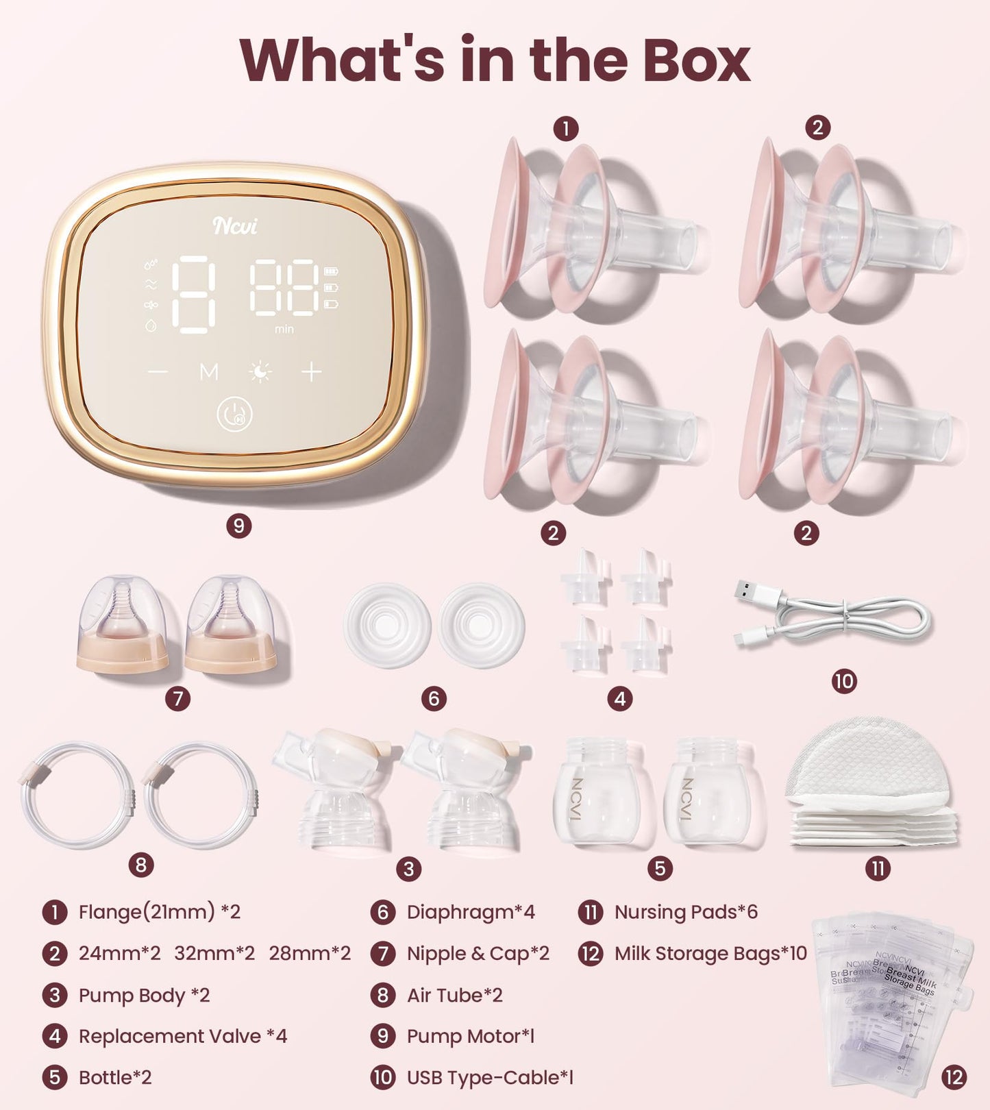 Electric Breast Pump With Adjustable Suction