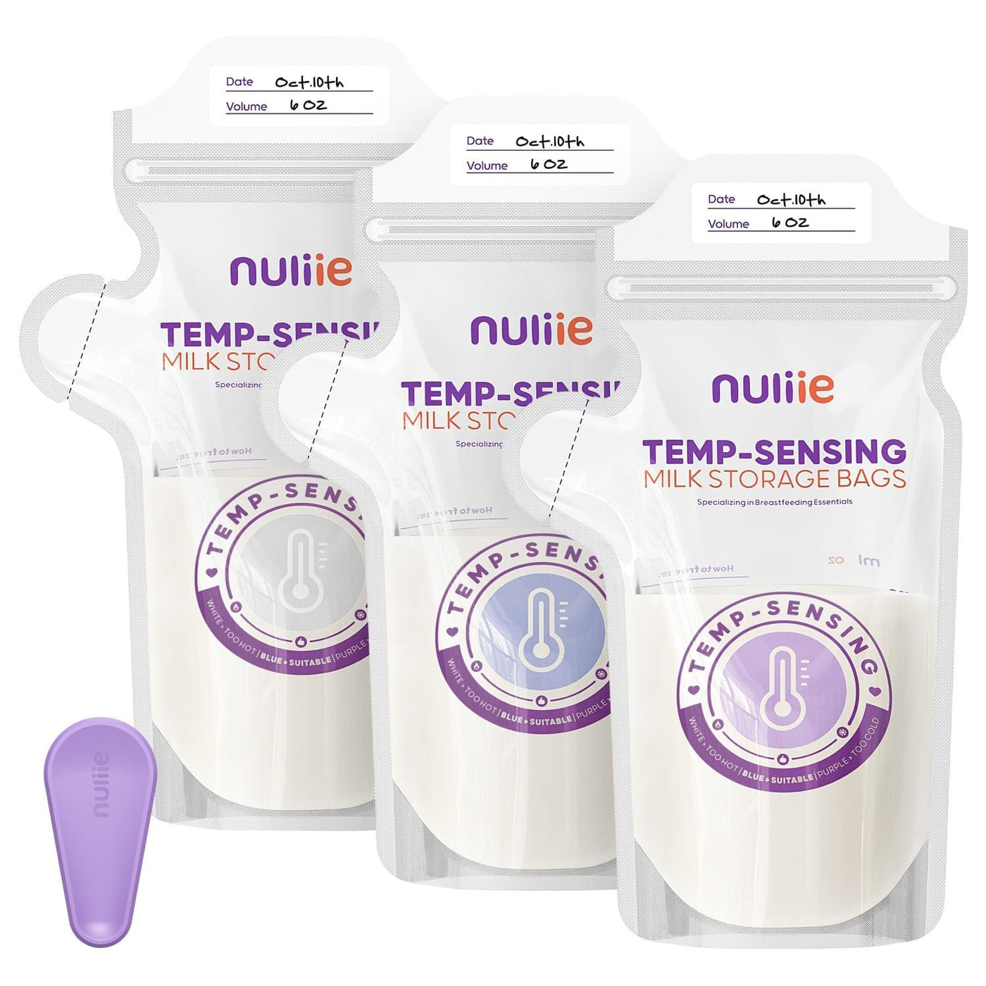 Breast Milk Storage Bags With Temperature Sensor
