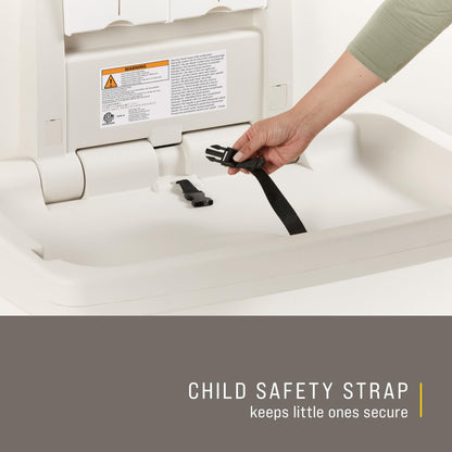 Wall-Mounted Baby Changing Station With Safety Straps