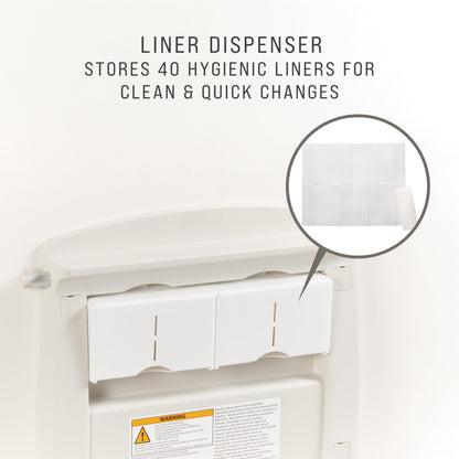 Wall-Mounted Baby Changing Station With Safety Straps