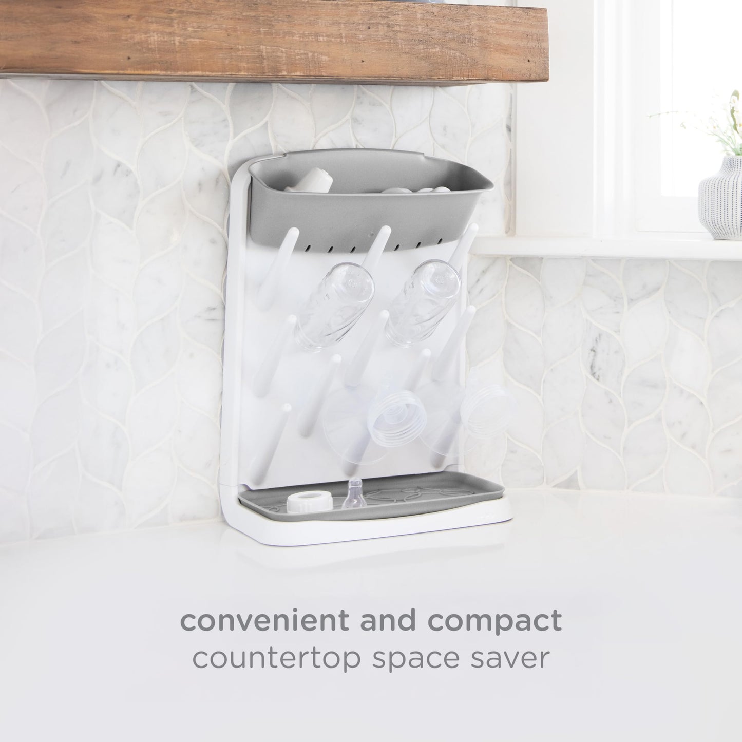 Vertical Baby Bottle Drying Rack With Space-Saving Design