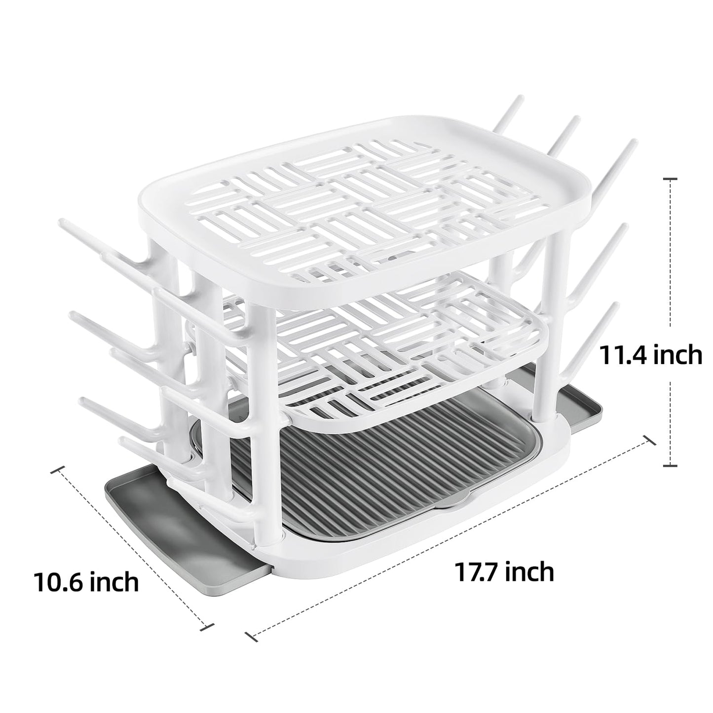 3-Tier Baby Bottle Drying Rack With 360° Ventilation