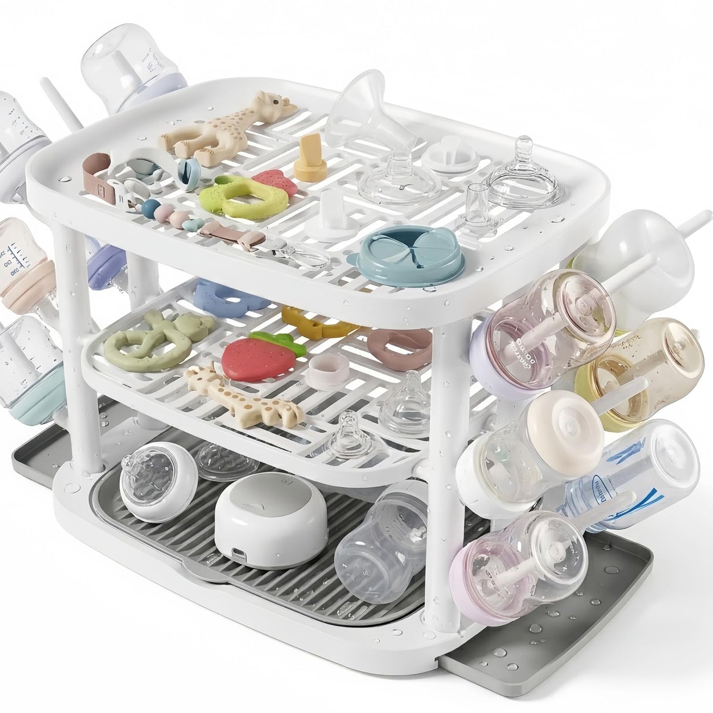 3-Tier Baby Bottle Drying Rack With 360° Ventilation