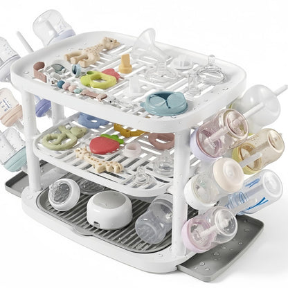 3-Tier Baby Bottle Drying Rack With 360° Ventilation