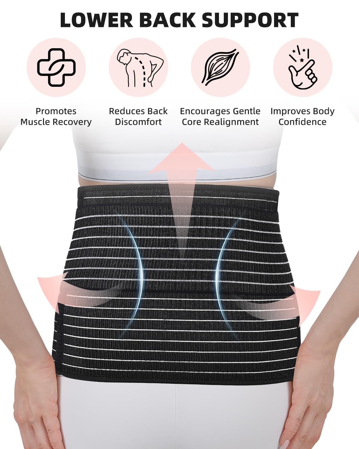 Postpartum Belly Wrap With Adjustable Compression