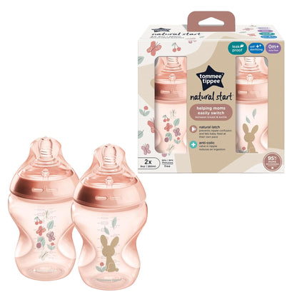 Anti-Colic Baby Bottles with Breast-Like Nipple