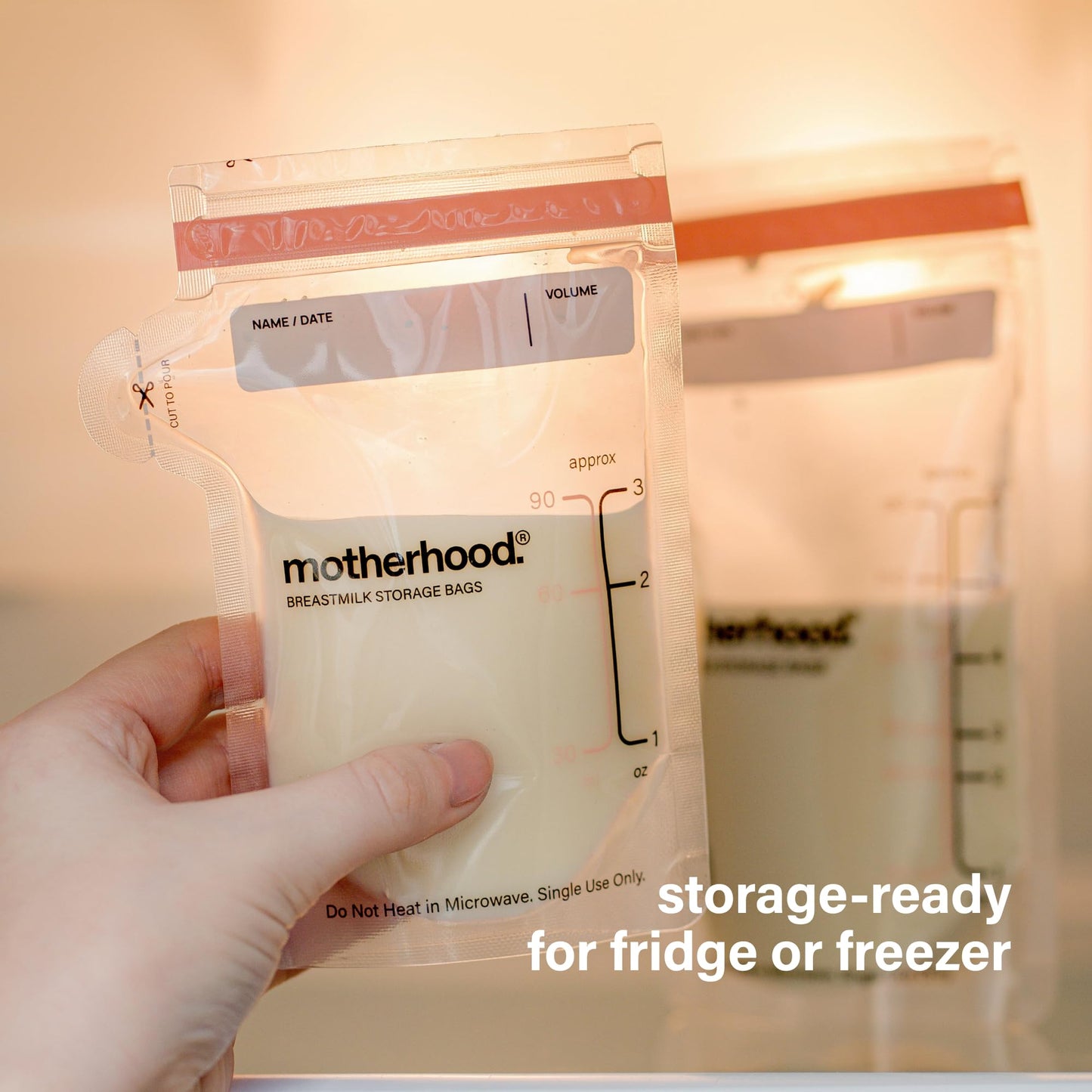 Breast Milk Storage Bags With Leakproof Freezer Design
