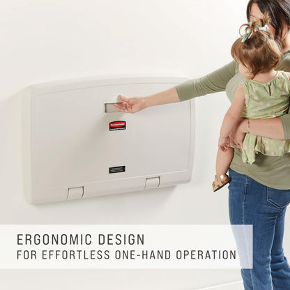 Wall-Mounted Baby Changing Station With Safety Straps