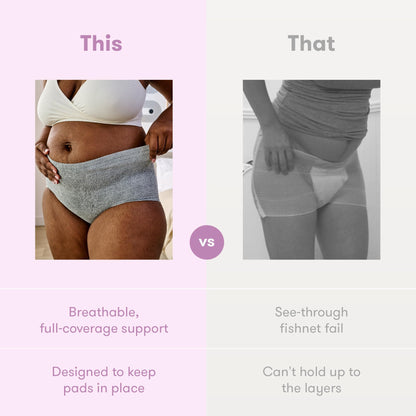 Postpartum Underwear With High-Waist Stretch Support