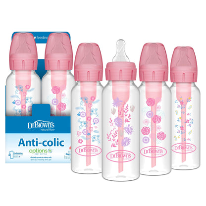 Anti-Colic Baby Bottle with Slow Flow Nipple