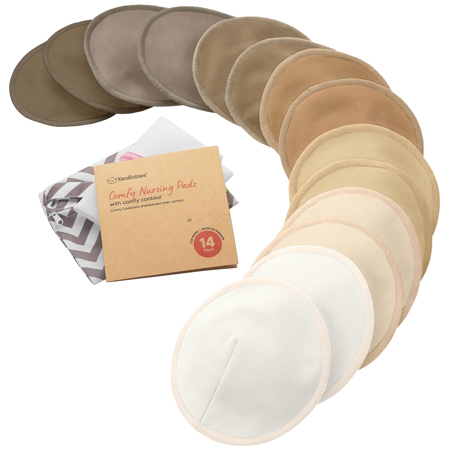 Organic Washable Nursing Pads with Bamboo Viscose