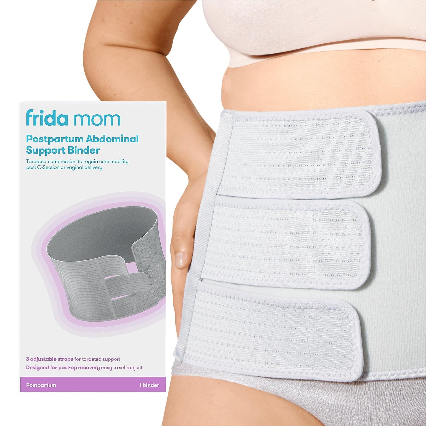 Postpartum Belly Binder With Adjustable Support