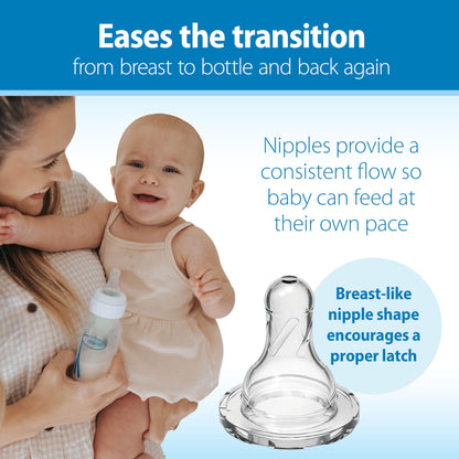 Anti-Colic Baby Bottle with Slow Flow Nipple