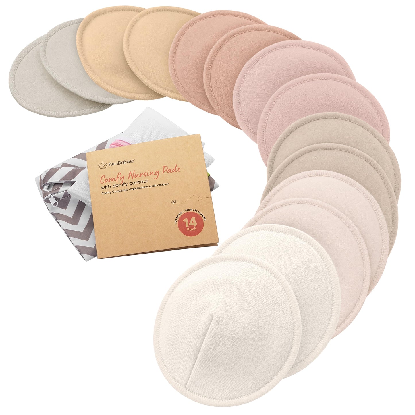 Organic Washable Nursing Pads with Bamboo Viscose