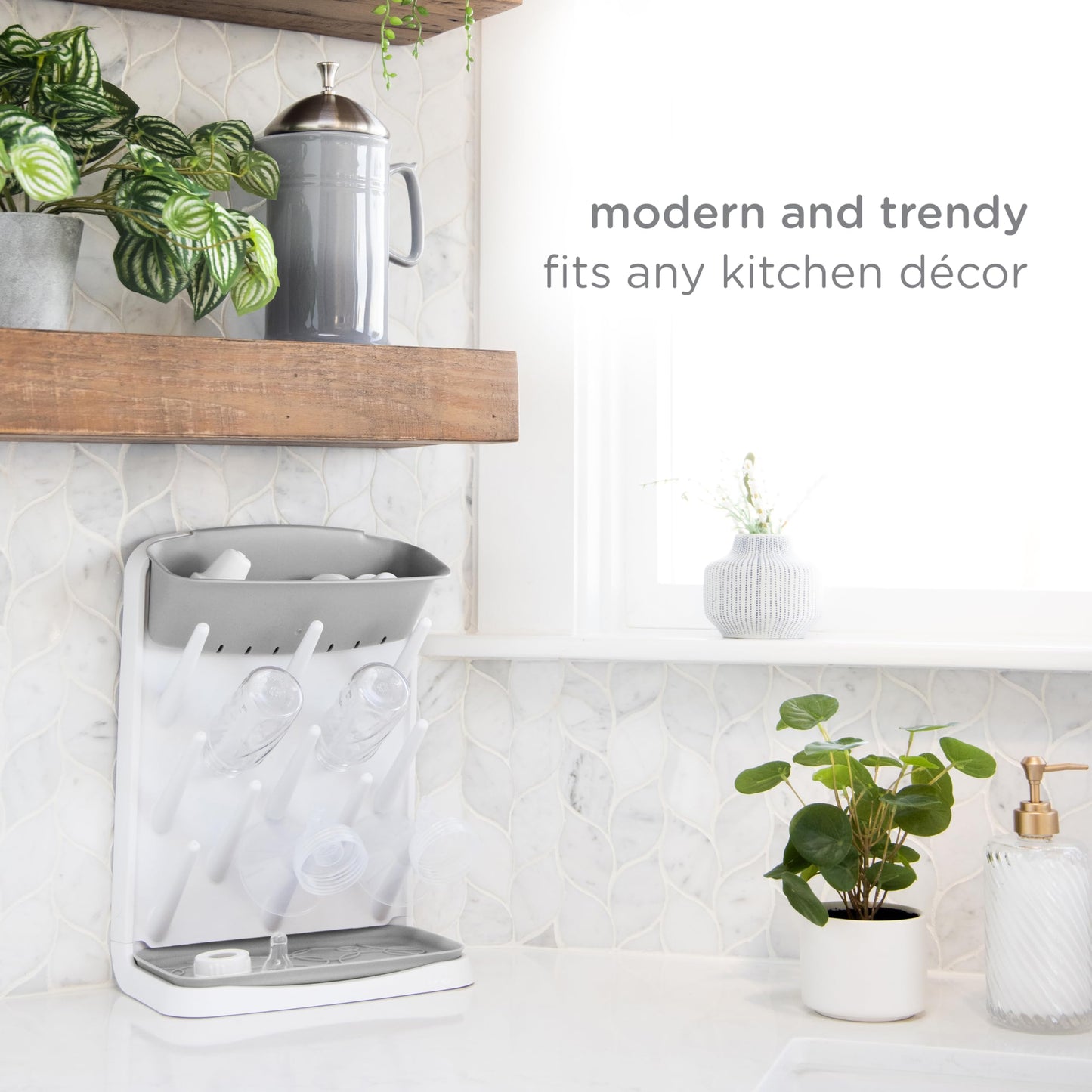 Vertical Baby Bottle Drying Rack With Space-Saving Design