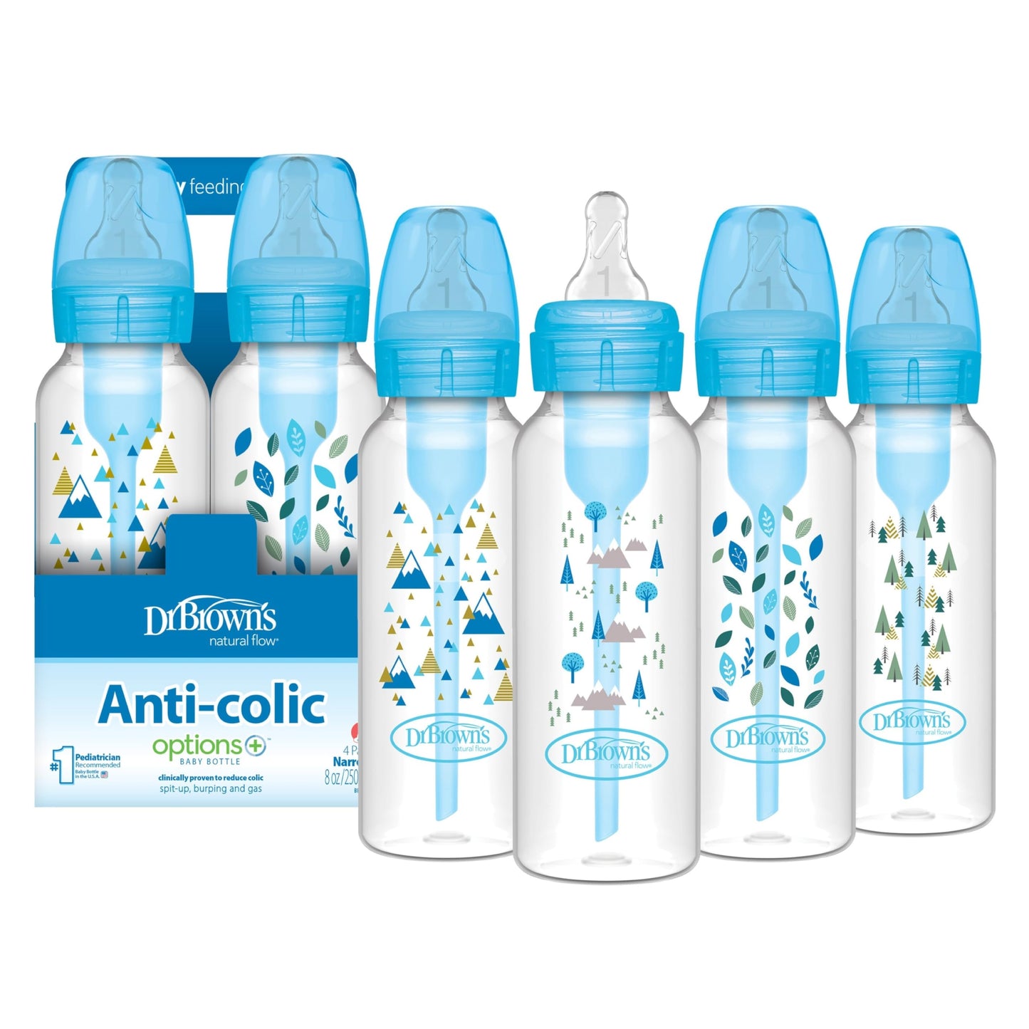 Anti-Colic Baby Bottle with Slow Flow Nipple