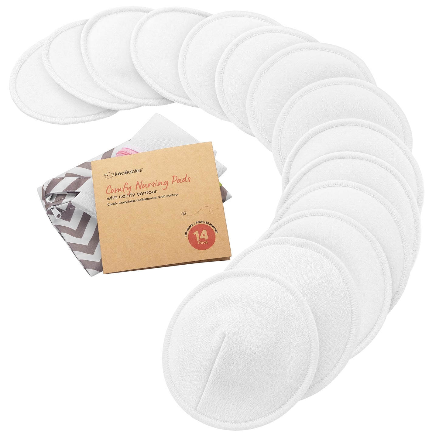Organic Washable Nursing Pads with Bamboo Viscose