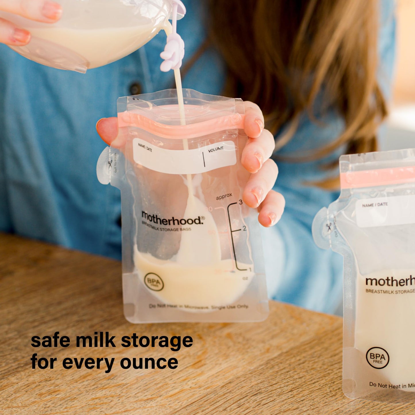 Breast Milk Storage Bags With Leakproof Freezer Design