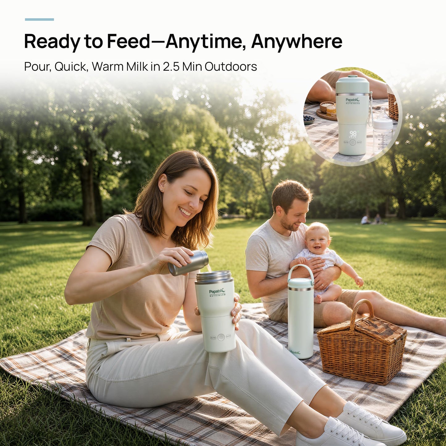 Portable Bottle Warmer With Fast Even Heating
