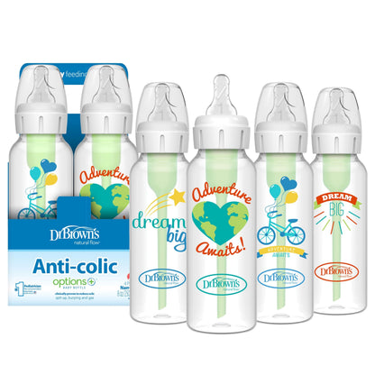 Anti-Colic Baby Bottle with Slow Flow Nipple